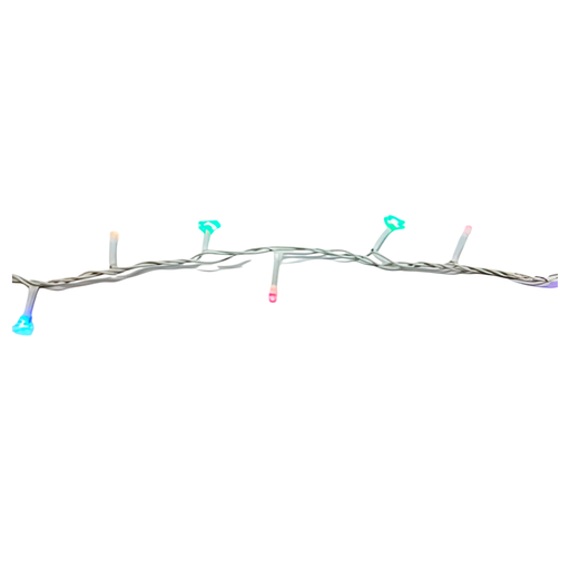 [103531] Conexion  navideña 100l 8f 5m multifunciona cable blanco lsh002