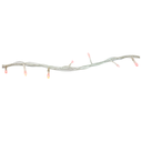 Conexion  navideña 100l 8f 5m rojo cable transparente lsh004