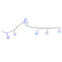 Conexion  navideña 100l tipo bola 8f 5m azul cable transparente