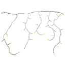 Conexion  navideña 100l tipo lluvia  8f 1.8m amarillo cable blanco