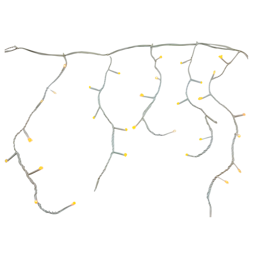 [103548] Conexion  navideña 100l tipo lluvia  8f 1.8m amarillo cable blanco