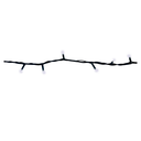 Conexion  navideña 140l 8f 7m blanco cable verde lsh006