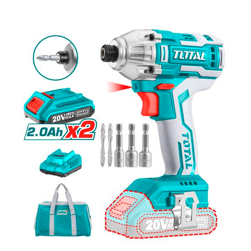 [110625] Pistola  de impacto 20v 1/4" 170n 2b 2a total