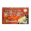 Conexion  navideña 140l 8f 7m blanco calido cable blanco con musica
