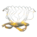 Conexion  navideña 150l tipo/redonda  8f 1.8m blanco calido  cable blanco