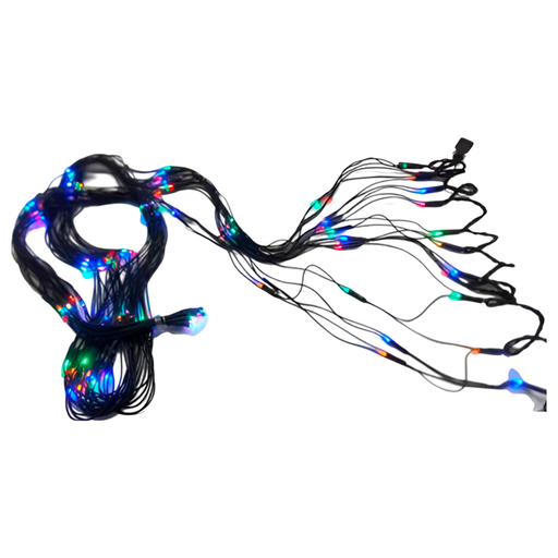 [103570] Conexion  navideña 150l tipo/redonda  8f 1.8m multicolor cable verde