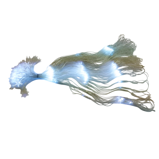 [103589] Conexion  navideña 160l tipo/redonda  8f 6m blanco cable transparente