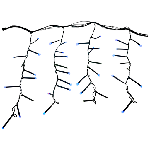 [103614] Conexion  navideña 200l tipo/lluvia  8f 2.5m azul cable verde