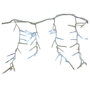 Conexion  navideña 200l tipo/lluvia  8f 2.5m blanco  cable transparente