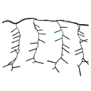 Conexion navideña 200l tipo/lluvia  8f 2.5m multifuncional cable verde