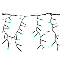 Conexion navideña 200l tipo lluvia  8f 2.5m verde cable verde