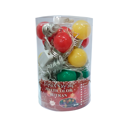 [124003] Conexion  navideña 20l 3.8m multicolor cable transparente lsh081