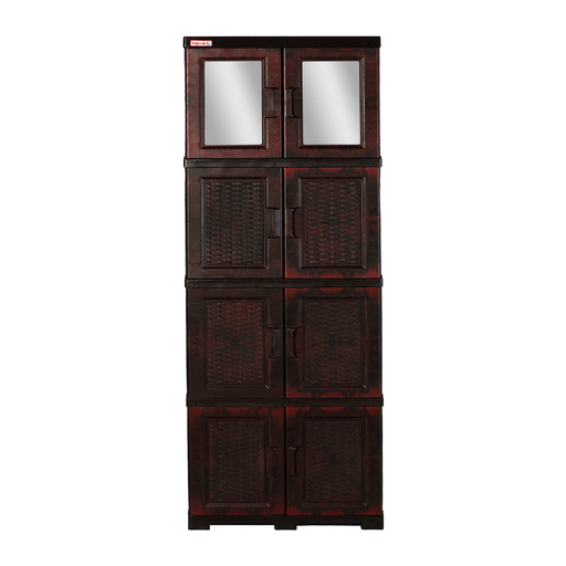 [107156] Gabinete ratan de 4 depositos cafe