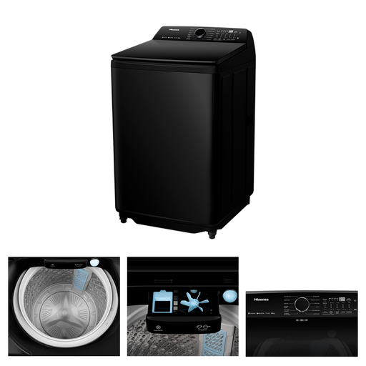 [150310] Lavadora de ropa hisense 22kg 2223db negro