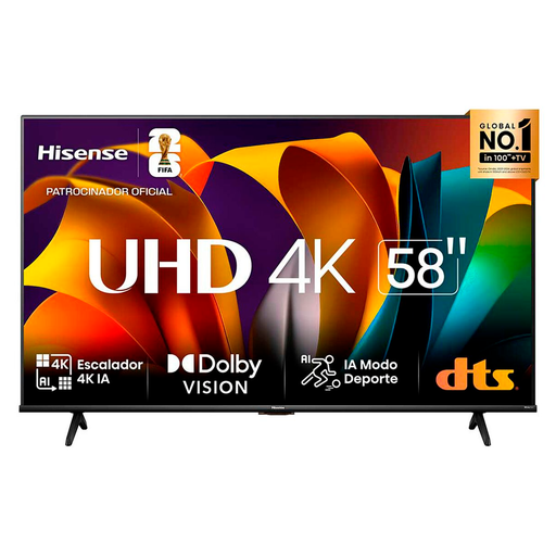 [150302] Televisor hisense 58" uhd 4k vidaa smart