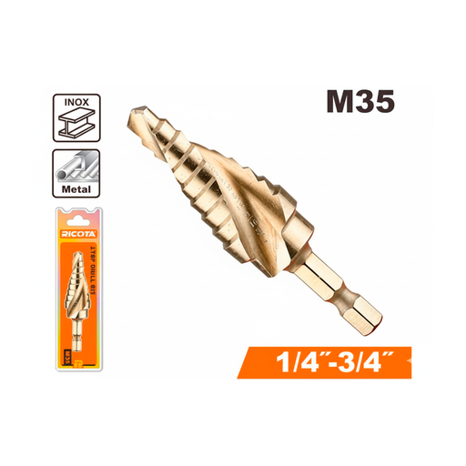 [151821] Broca escalona 1/4x3/4" cobalto ricota