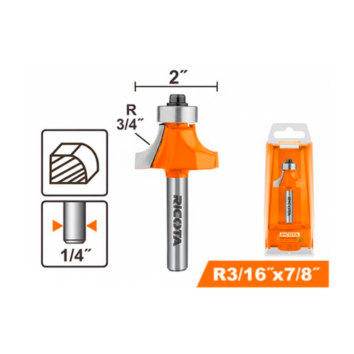 [151924] Broca para router equina 7/8" ricota rb0503