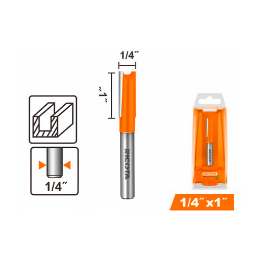[151908] Broca para router recta 1/4x1" ricota b0105