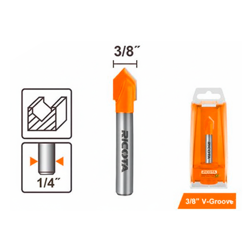 [151913] Broca para router tipo v 3/8" ricota rb0303