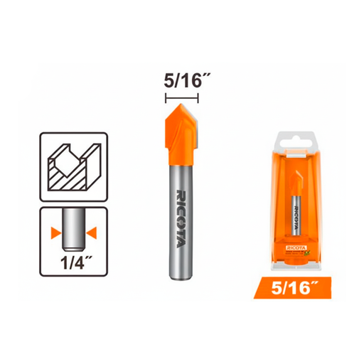 [151912] Broca para router tipo v 5/16" ricota b0302