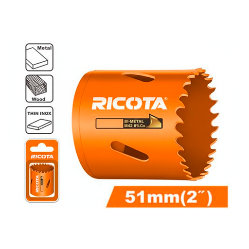 [152013] Broca sacabocado para madera/hierro 2" ricota rahsw05103