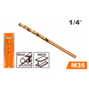 Broca hierro 1/4" cobalto ricota b010435