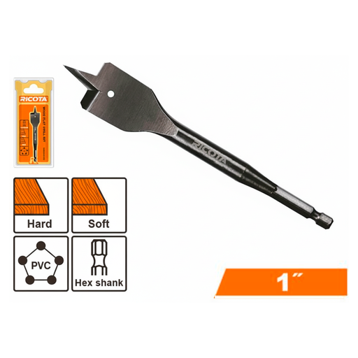 [151839] Broca madera tipo paleta 1" ricota rawfd1001