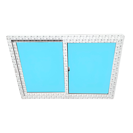 [104894] Ventana corrediza lisa upvc 1.5 x 1 metros vento blanco