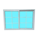 Ventana corrediza cuadriculada upvc 1.8 x 1.2 metros vento blanco