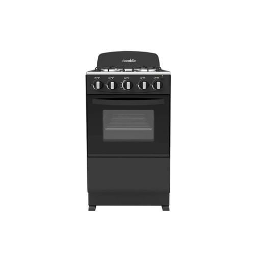 [123590] Estufa de gas 4 quemadores 20" decakila kugs003b negro