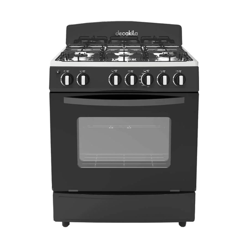 [123613] Estufa de gas 6 quemadores 30" decakila kugs004b negro