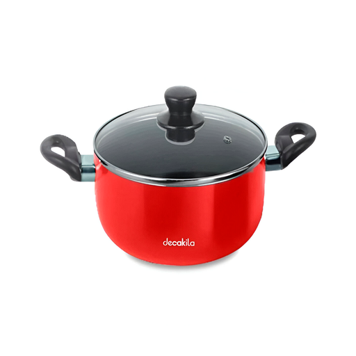 [125898] Olla de alum 24x11cm con tapa decakila kmep009b