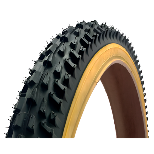 [717] Llanta de bicicleta 24x210 kenda k837 negra franja amarilla