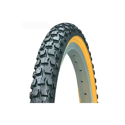 [7891] Llanta de bicicleta 20x2.125 kenda k44 negra con franja amarilla