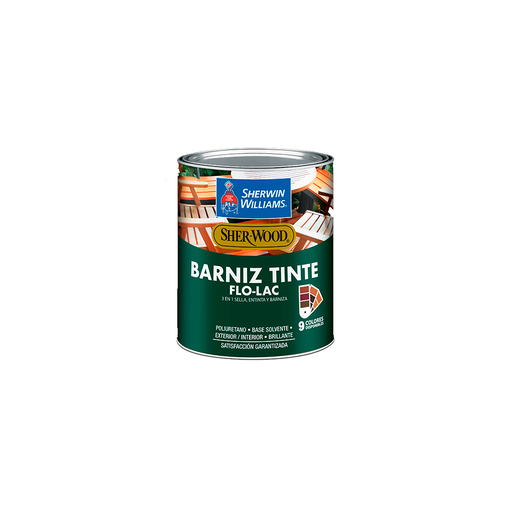 [43780] Barniz-tinte flo-lac 1/4-galon sherwin williams caoba