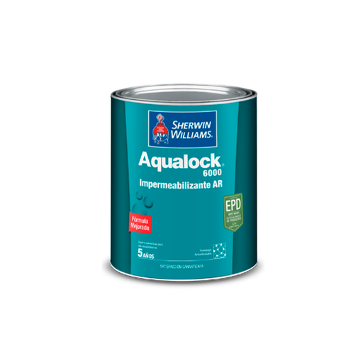 [43800] Pintura impermeabilizante aqualock 6000 1/4-galon sherwi williams blanco mate