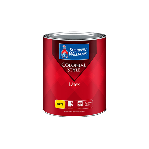[43892] Pintura latex colonial 1-galon sherwin williams blanco