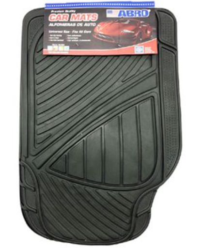 [85676] Alfombra de hule para carro 4 piezas abro cm1818p negra